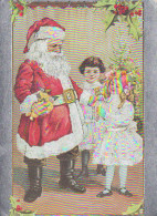 BABBO NATALE Buon Anno Natale LENTICULAR 3D Vintage Cartolina CPSM #PAZ073.IT - Kerstman