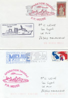 France 3 Enveloppes 1999 Opération Mission Trident Porte Avions Foch Pétrolier Ravitailleur Meuse - Poste Navale