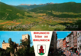 73227046 Brunico Blick Ins Tal Alpenpanorama Burg Innenstadt Fussgaengerzone Bru - Autres & Non Classés