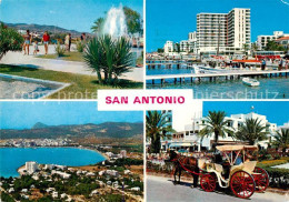 73226995 San Antonio Ibiza Promenade Hafen Hotels Pferdekutsche Fliegeraufnahme  - Sonstige & Ohne Zuordnung