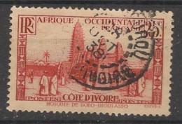 COTE D'IVOIRE - 1936-38 - N°YT. 116 - Mosquée 25c Rouge - Oblitéré / Used - Used Stamps