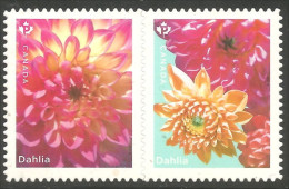 Canada Paire Dahlias Pair Annual Collection Annuelle MNH ** Neuf SC (C32-38a) - Ungebraucht