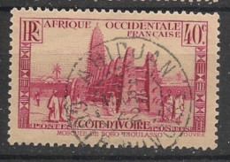 COTE D'IVOIRE - 1936-38 - N°YT. 118 - Mosquée 40c Rose - Oblitéré / Used - Oblitérés