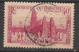 COTE D'IVOIRE - 1936-38 - N°YT. 118 - Mosquée 40c Rose - Oblitéré / Used - Usati