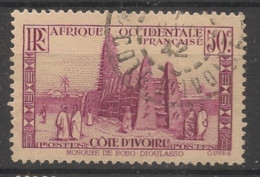 COTE D'IVOIRE - 1936-38 - N°YT. 120 - Mosquée 50c Lilas - Oblitéré / Used - Used Stamps