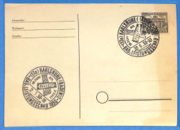 Berlin West 1950 - Carte Postale De Karlsruhe - G33031 - Briefe U. Dokumente