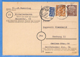 Berlin West 1954 - Carte Postale De Wilhelmshaven - G33036 - Covers & Documents