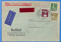 Berlin West 1957 - Lettre Durch Eilboten Par Avion De Berlin - G33006 - Lettres & Documents