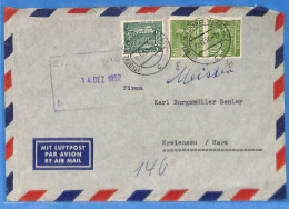 Berlin West 1952 - Lettre Par Avion De Berlin - G33000 - Storia Postale