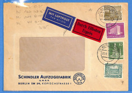 Berlin West 1956 - Lettre Durch Eilboten Par Avion De Berlin - G32997 - Covers & Documents