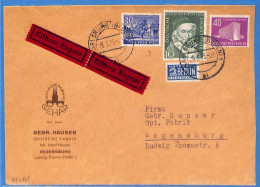 Berlin West 1955 - Lettre Durch Eilboten De Karlsruhe - G32996 - Covers & Documents