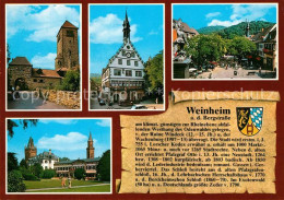 73226394 Weinheim Bergstrasse Wachenburg Altes Rathaus Marktplatz Schlosspark We - Weinheim