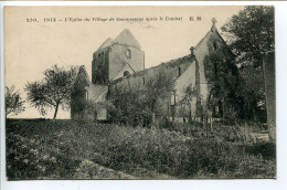 CPA Voyagé 1915 * SOMMESSOUS L'Eglise Du Village De Sommessons Après Le Combat Guerre 1914 * E.M. Editeur - Andere & Zonder Classificatie