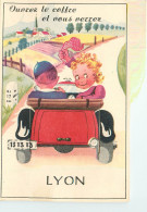 CARTE A SYSTEME LYON THEME AUTOMOBILE  10 VUES BLEU  SOUS LA LANGUETTE - Other & Unclassified