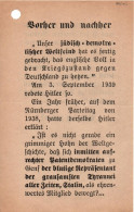 TRACT ANTI ALLEMAND 1939 1940 DROLE DE GUERRE REICH PROPAGANDE    # 102 - 1939-45