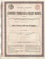 Titre De 1879 - Société Des Carrières Françaises & Belges Réunies - - Miniere