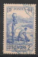 COTE D'IVOIRE - 1936-38 - N°YT. 128 - Camoé 2f Outremer - Oblitéré / Used - Usados