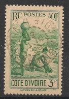 COTE D'IVOIRE - 1936-38 - N°YT. 129 - Camoé 3f Vert - Oblitéré / Used - Usati