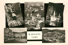 73225074 Karlovy Vary Eisenbahn Springbrunnen Nacht Stadtansichten Karlovy Vary - Repubblica Ceca