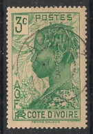 COTE D'IVOIRE - 1939-42 - N°YT. 151 - Femme Baoulé 3c Vert - Oblitéré / Used - Gebraucht