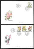 Cecoslovacchia/Czechoslovakia/Tchécoslovaquie: 2 FDC, Fiori Diversi, Different Flowers, Différentes Fleurs - Otros & Sin Clasificación