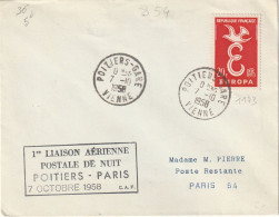 CAD  POITIER - GARE -  VIENNE - Manual Postmarks