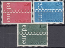 MONACO  1014-1016, Postfrisch **, Europa CEPT, 1971 - Ungebraucht