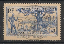 COTE D'IVOIRE - 1939-42 - N°YT. 158 - Région Côtière 1f40 Outremer - Oblitéré / Used - Gebruikt