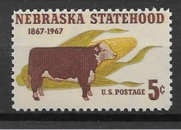 USA 1967.  Nebraska Sc 1327  (**) - Unused Stamps