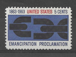 USA 1963.  Emancipation Sc 1233  (**) - Ungebraucht