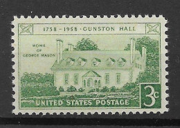 USA 1958.  Gunston Sc 1108  (**) - Neufs