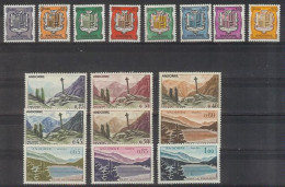 Andorra Franc. 1961-71 Escudo Y Paisajes Y= , E=164-80 (**/*) - Neufs