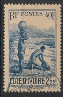 COTE D'IVOIRE - 1939-42 - N°YT. 160 - Camoé 2f25 Bleu - Oblitéré / Used - Gebraucht