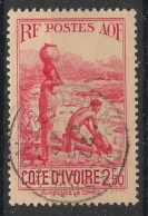 COTE D'IVOIRE - 1939-42 - N°YT. 161 - Camoé 2f50 Rouge - Oblitéré / Used - Usados