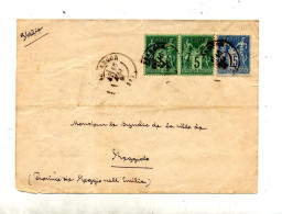 Lettre Cachet Besançon Sur Sage - Manual Postmarks