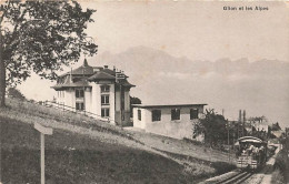 Glion Et Les Alpes Avec Le Train Des Rochers De Naye Sur Montreux  ( 10x 15) - Montreux