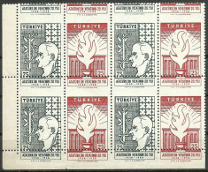 Turkey; 1958 20th Anniv. Of The Death Of Ataturk ERROR "Shifted Perf." - Unused Stamps