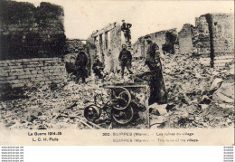 MILITARIA  GUERRE 1914- 18  SUIPPES  Les Ruines Du Village  ..... - Oorlog 1914-18