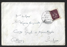 Carta Com Obliteração De Maiorca, Figueira Da Foz, 1953. Selo Caravela.Letter With Obliteration Of Mallorca, Figueira - Covers & Documents