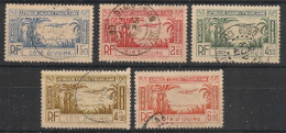 COTE D'IVOIRE - 1940 - Poste Aérienne PA N°YT. 1 à 5 - Série Complète - Oblitéré / Used - Usati