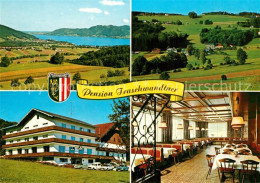 73224116 Abtsdorf Attersee Pension Traschwandtner Restaurant Landschaftspanorama - Sonstige & Ohne Zuordnung