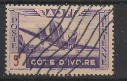 COTE D'IVOIRE - 1942 - Poste Aérienne PA N°YT. 14 - Avion 5f Violet - Oblitéré / Used - Oblitérés