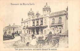 CPA SOUVENIR DE MONTE CARLO LES PNEU MOUTONS DEVANT LE CASINO - Monte-Carlo