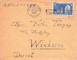 FRANCE SEUL SUR LETTRE. N° 842 ST MANDRILLE.  ETRANGER ANGLETERRE - 1921-1960: Periodo Moderno