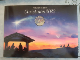 GIBRALTAR  2022 COLOURED THREE WISE MEN IN CHRISTMAS CARD 50p - Gibilterra
