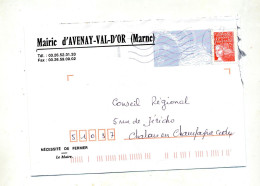 Pap Luquet Flamme Muette Ay Entete Mairie Avenay - Listos Para Enviar: Transplantes /Luquet