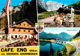73222887 Hinterriss Tirol Cafe Eng Am Grossen Ahornboden Alpen Bruecke Sylvenste - Andere & Zonder Classificatie