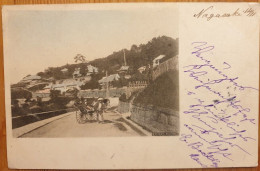 Japan Nagasaki 4Sn Picture Postal Stationery Card Mailed To Germany 1900. - Cartas & Documentos