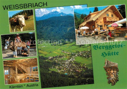 73222452 Weissbriach Berggeisthuette Almvieh Kuehe Blick Ins Gitschtal Gailtal K - Autres & Non Classés