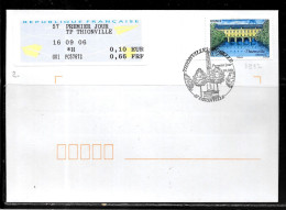 K167 - N° 3952 SUR LETTRE DE THIONVILLE DU 16/09/06 - VIGNETTE D'AFFRANCHISSEMENT - Commemorative Postmarks